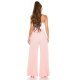 Pantaloni dama evazati largi roz pal Katarina Pantaloni dama evazati largi roz pal Katarina 6 - jojofashion.ro