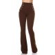 Pantaloni dama evazati maro cu nasturi aurii Arya Pantaloni dama evazati maro cu nasturi aurii Arya 2 - jojofashion.ro