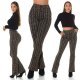 Pantaloni dama evazati, negri cu print cappuccino, Selinn Pantaloni dama evazati, negri cu print cappuccino, Selinn 9 - jojofashion.ro