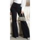 Pantaloni dama evazati, negri, cu talia inalta, Deussa Pantaloni dama evazati, negri, cu talia inalta, Deussa 2 - jojofashion.ro