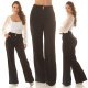 Pantaloni dama evazati, negri, cu talia inalta, Deussa Pantaloni dama evazati, negri, cu talia inalta, Deussa 10 - jojofashion.ro
