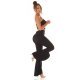 Pantaloni dama evazati, negri, cu volane si talie inalta, Flamenco 8 - jojofashion.ro