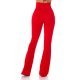 Pantaloni dama evazati rosii cu nasturi aurii Arya 3 - jojofashion.ro
