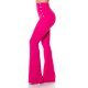 Pantaloni dama evazati roz cu nasturi aurii Arya Pantaloni dama evazati roz cu nasturi aurii Arya 4 - jojofashion.ro