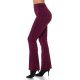 Pantaloni dama evazati, roz fucsia cu print negru, Selinn Pantaloni dama evazati, roz fucsia cu print negru, Selinn 3 - jojofashion.ro