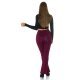 Pantaloni dama evazati, roz fucsia cu print negru, Selinn Pantaloni dama evazati, roz fucsia cu print negru, Selinn 7 - jojofashion.ro