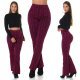 Pantaloni dama evazati, roz fucsia cu print negru, Selinn Pantaloni dama evazati, roz fucsia cu print negru, Selinn 8 - jojofashion.ro