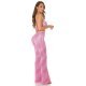 Pantaloni dama evazati, roz in degrade, glitter, Katyusha 5 - jojofashion.ro