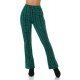 Pantaloni dama evazati, verzi cu print negru, Selinn Pantaloni dama evazati, verzi cu print negru, Selinn 2 - jojofashion.ro