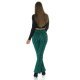 Pantaloni dama evazati, verzi cu print negru, Selinn Pantaloni dama evazati, verzi cu print negru, Selinn 8 - jojofashion.ro
