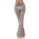 Pantaloni dama evazati WetLook animal print leopard Asya 4 - jojofashion.ro