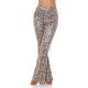 Pantaloni dama evazati WetLook animal print leopard Asya 2 - jojofashion.ro
