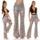 Pantaloni dama evazati WetLook animal print leopard Asya 6 - jojofashion.ro