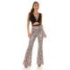 Pantaloni dama evazati WetLook animal print leopard Asya 5 - jojofashion.ro