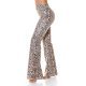 Pantaloni dama evazati WetLook animal print leopard Asya 3 - jojofashion.ro