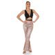 Pantaloni dama evazati WetLook animal print snake Asya 4 - jojofashion.ro