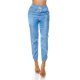 Pantaloni dama jogger bleu denim Jenny Pantaloni dama jogger bleu denim Jenny 2 - jojofashion.ro