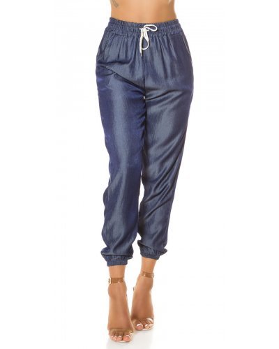 Pantaloni dama jogger bleumarin Jenny - jojofashion.ro