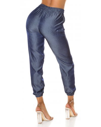 Pantaloni dama jogger bleumarin Jenny - jojofashion.ro