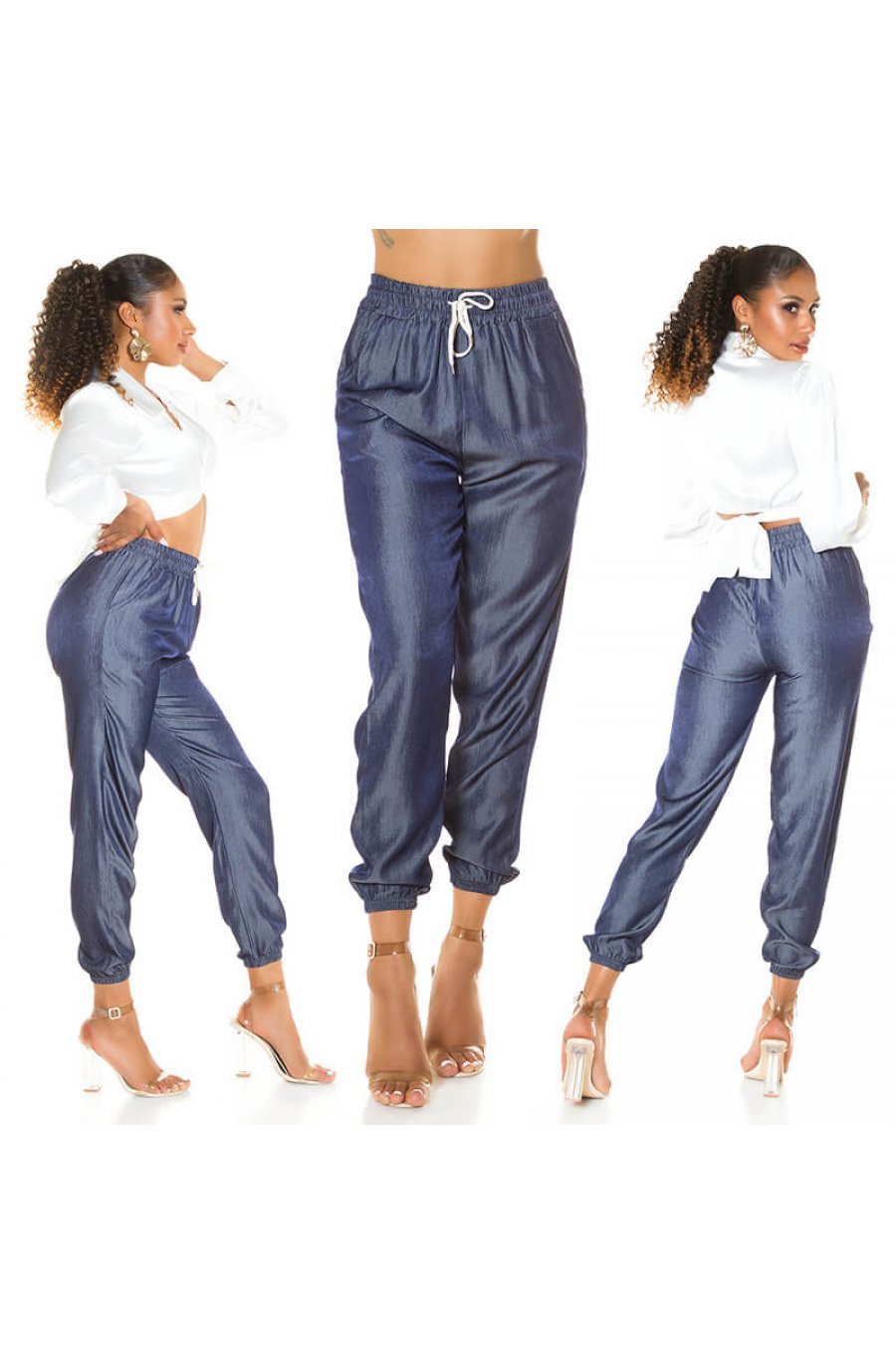 Pantaloni dama jogger bleumarin Jenny Pantaloni dama jogger bleumarin Jenny 5 - jojofashion.ro