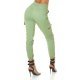 Pantaloni dama kaki cargo cu buzunare aplicate Haru Pantaloni dama kaki cargo cu buzunare aplicate Haru 3 - jojofashion.ro