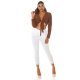 Pantaloni dama mulati, albi, cu talia inalta, Minisse Pantaloni dama mulati, albi, cu talia inalta, Minisse 4 - jojofashion.ro