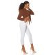 Pantaloni dama mulati, albi, cu talia inalta, Minisse Pantaloni dama mulati, albi, cu talia inalta, Minisse 6 - jojofashion.ro