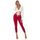 Pantaloni dama mulati, burgundy, cu talia inalta, Minisse Pantaloni dama mulati, burgundy, cu talia inalta, Minisse 6 - jojofashion.ro