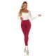 Pantaloni dama mulati, burgundy, cu talia inalta, Numaky Pantaloni dama mulati, burgundy, cu talia inalta, Numaky 4 - jojofashion.ro