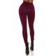 Pantaloni dama mulati negri cu print roz cu talia inalta Rubine 3 - jojofashion.ro