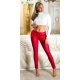 Pantaloni dama mulati, cu talia joasa, rosii, Shalina Pantaloni dama mulati, cu talia joasa, rosii, Shalina 5 - jojofashion.ro