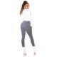 Pantaloni dama mulati, gri, cu talia inalta, Numaky 5 - jojofashion.ro