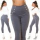 Pantaloni dama mulati, gri, cu talia inalta, Numaky 6 - jojofashion.ro