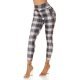 Pantaloni dama mulati, in carouri, bej, cu talia inalta, Daren Pantaloni dama mulati, in carouri, bej, cu talia inalta, Daren 2 - jojofashion.ro