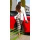 Pantaloni dama mulati, in carouri, bej, cu talia inalta, Daren Pantaloni dama mulati, in carouri, bej, cu talia inalta, Daren 5 - jojofashion.ro