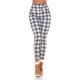 Pantaloni dama mulati, in carouri, negri, cu talia inalta, treggings, Sude 2 - jojofashion.ro