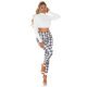 Pantaloni dama mulati, in carouri, negri, cu talia inalta, treggings, Sude 7 - jojofashion.ro