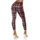 Pantaloni dama mulati, in carouri, rosii, cu talia inalta, Daren Pantaloni dama mulati, in carouri, rosii, cu talia inalta, Daren 3 - jojofashion.ro