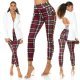 Pantaloni dama mulati, in carouri, rosii, cu talia inalta, Daren Pantaloni dama mulati, in carouri, rosii, cu talia inalta, Daren 6 - jojofashion.ro