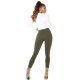 Pantaloni dama mulati, kaki, cu talia inalta, Numaky Pantaloni dama mulati, kaki, cu talia inalta, Numaky 5 - jojofashion.ro
