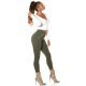 Pantaloni dama mulati, kaki, cu talia inalta, Numaky Pantaloni dama mulati, kaki, cu talia inalta, Numaky 6 - jojofashion.ro