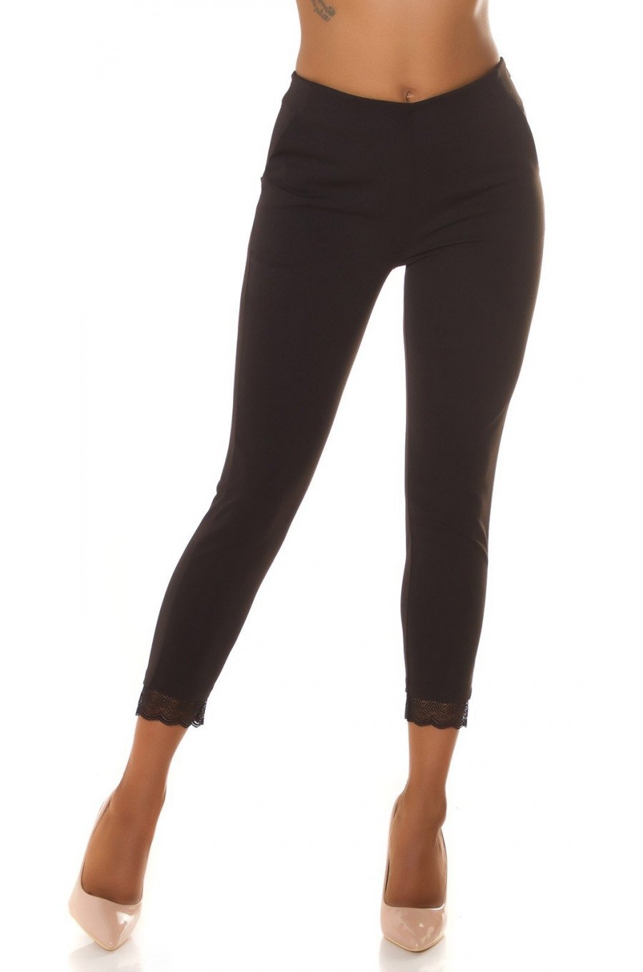 Pantaloni dama mulati, negri, cu talia inalta, Minisse Pantaloni dama mulati, negri, cu talia inalta, Minisse 1 - jojofashion.ro