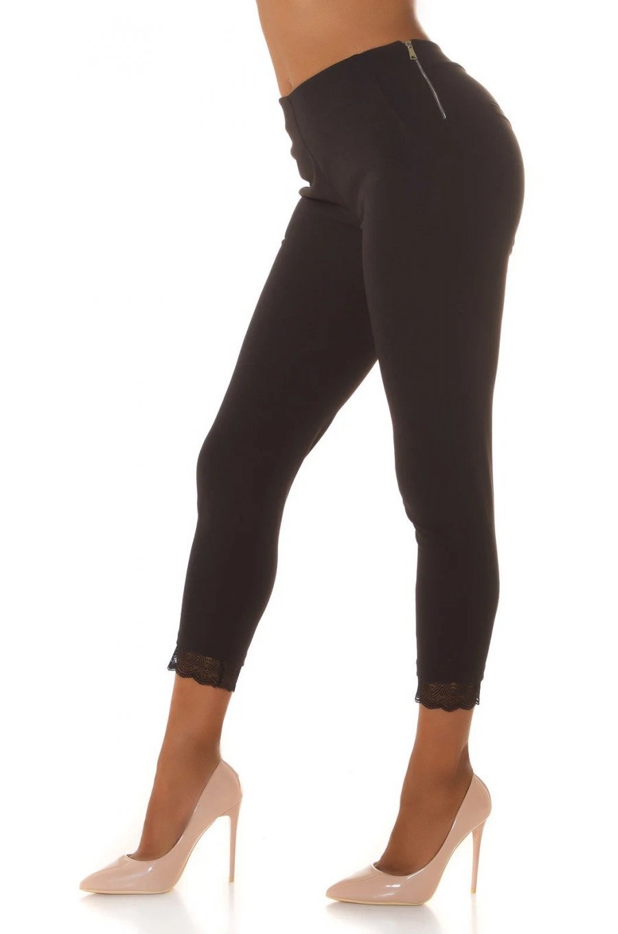 Pantaloni dama mulati, negri, cu talia inalta, Minisse Pantaloni dama mulati, negri, cu talia inalta, Minisse 2 - jojofashion.ro