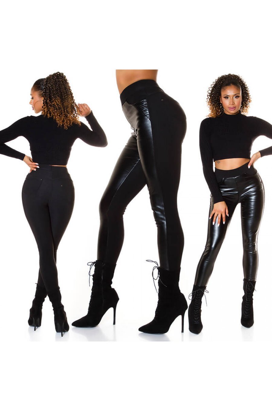 Pantaloni dama mulati piele eco Aria Pantaloni dama mulati piele eco Aria 4 - jojofashion.ro