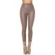 Pantaloni dama mulati piele eco cappuccino Lokna 2 - jojofashion.ro