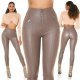 Pantaloni dama mulati piele eco cappuccino Lokna 6 - jojofashion.ro