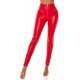 Pantaloni dama mulati rosii piele eco cu talia inalta Modello 3 - jojofashion.ro