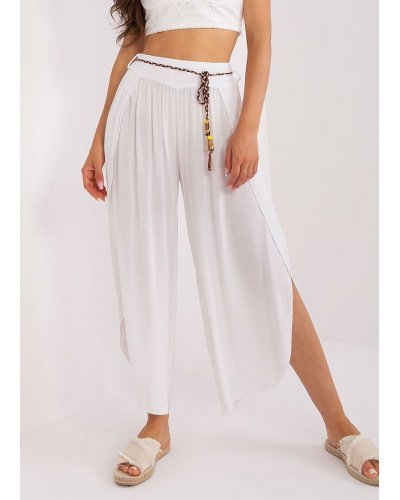 Pantaloni dama, Pantaloni dama salvari, albi, din vascoza, vaporosi, Jocasta3 - jojofashion.ro