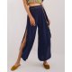 Pantaloni dama salvari, bleumarin, din vascoza, vaporosi, Jocasta1 2 - jojofashion.ro