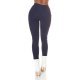 Pantaloni dama skinny, mulati, bleumarin navy, cu talia inalta, Berennis 3 - jojofashion.ro